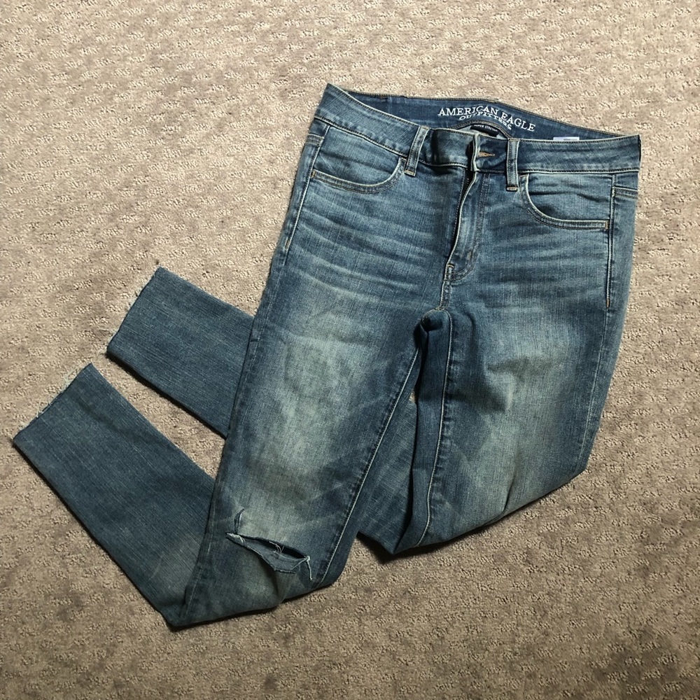 American Eagle cut out jeans